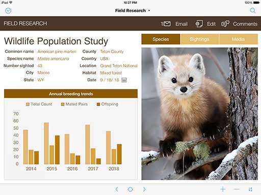 FileMaker - Badania naukowe