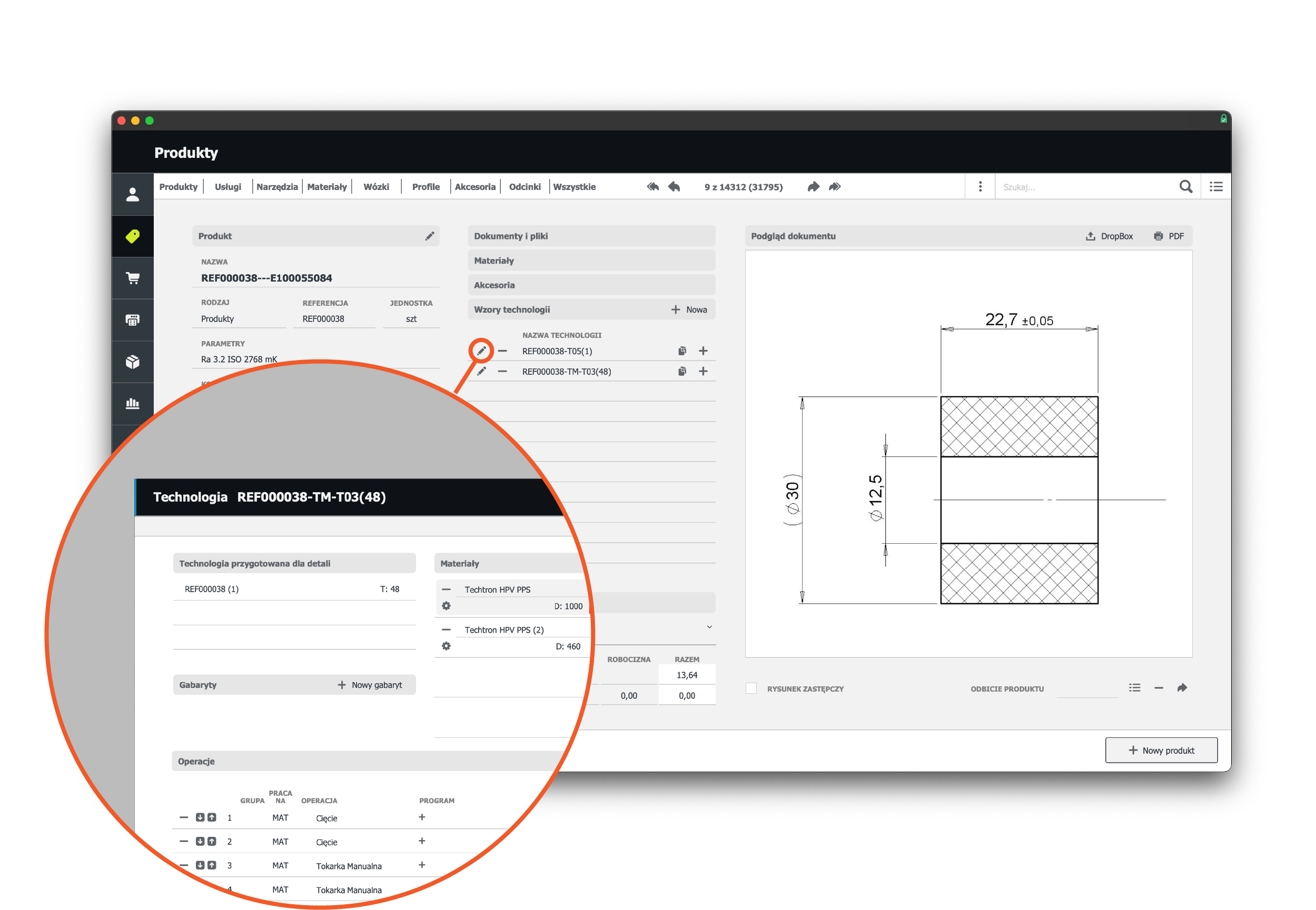 Karta produktu i technologia jego produkcji