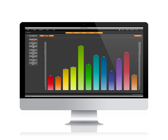 Ekran aplikacji CRM FileMaker